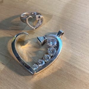 Montana Silversmiths !!RETIRED!! Good Heart Horseshoe Nail Pendant and Ring